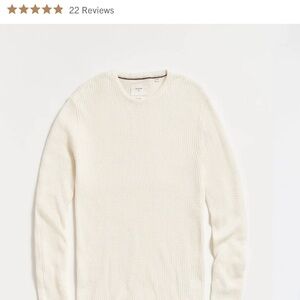 Billy Reid Men's Off-White Crewneck Sweater